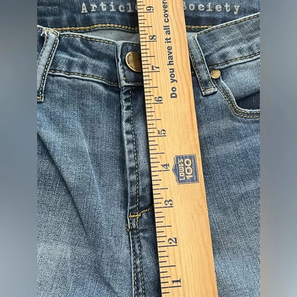 Articles Of Society Fringe Bottom Jeans Size 26 - Picture 8 of 10